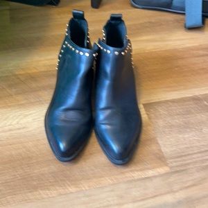 Divided black booties